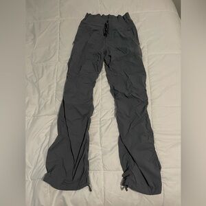 Lululemon Dance Studio Mid-Rise Full
Length wide leg pants, Size 4, light gray